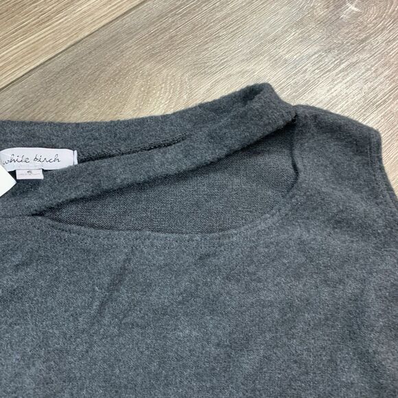 WHITE BIRCH Ladies' Small OVERSIZED KNIT TOP Gray - Picture 2 of 8